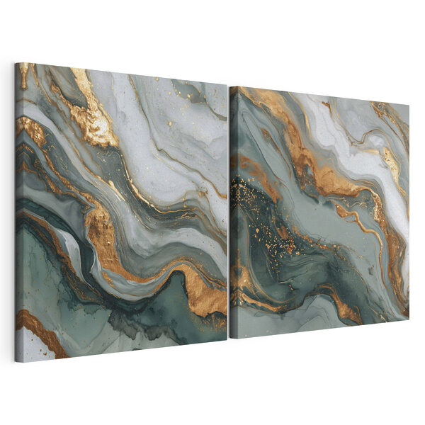 Impression sur toile modulaire Des couleurs tourbillonnantes formant un motif harmonieux