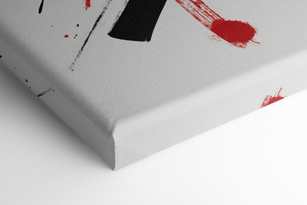 Red and black paint on a white surface Red and black paint on a white surface