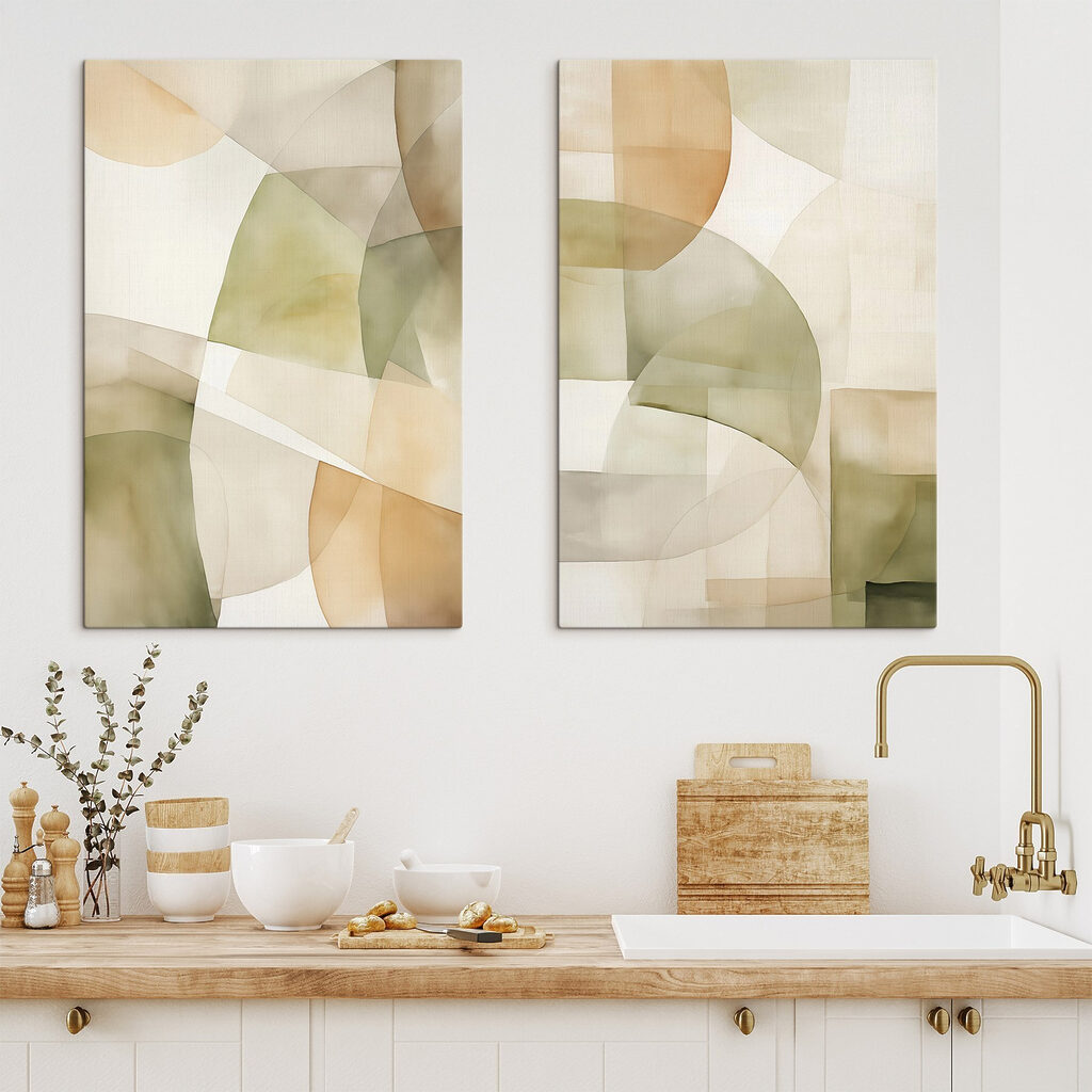 Soft hues and gentle shapes intertwine Soft hues and gentle shapes intertwine