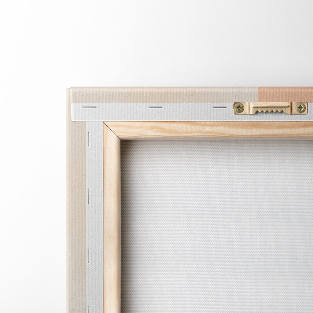 Painting of mountains and a lake