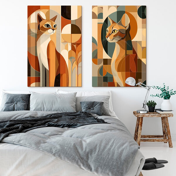 Two cats in different colors Two cats in different colors