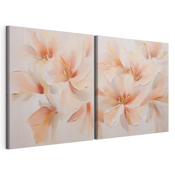Painting of flowers on a wall Painting of flowers on a wall