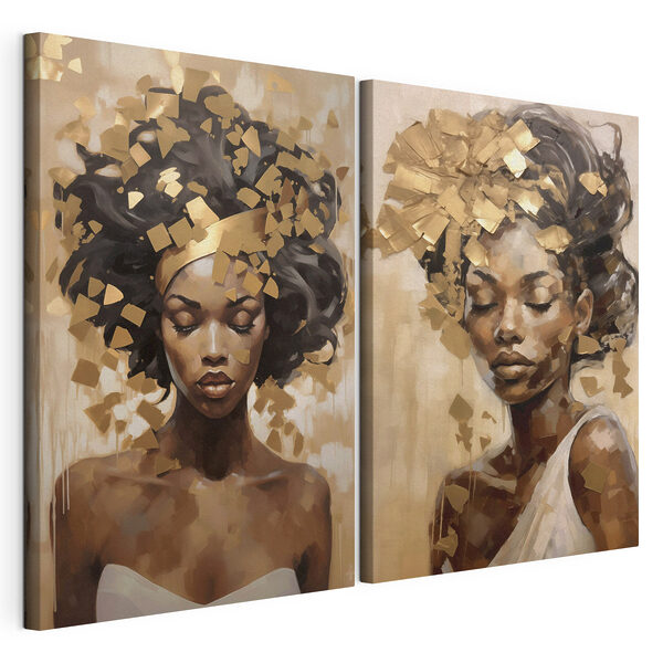 Une beauté sereine dans l'expression artistique Impression sur toile modulaire Une beauté sereine dans l'expression artistique