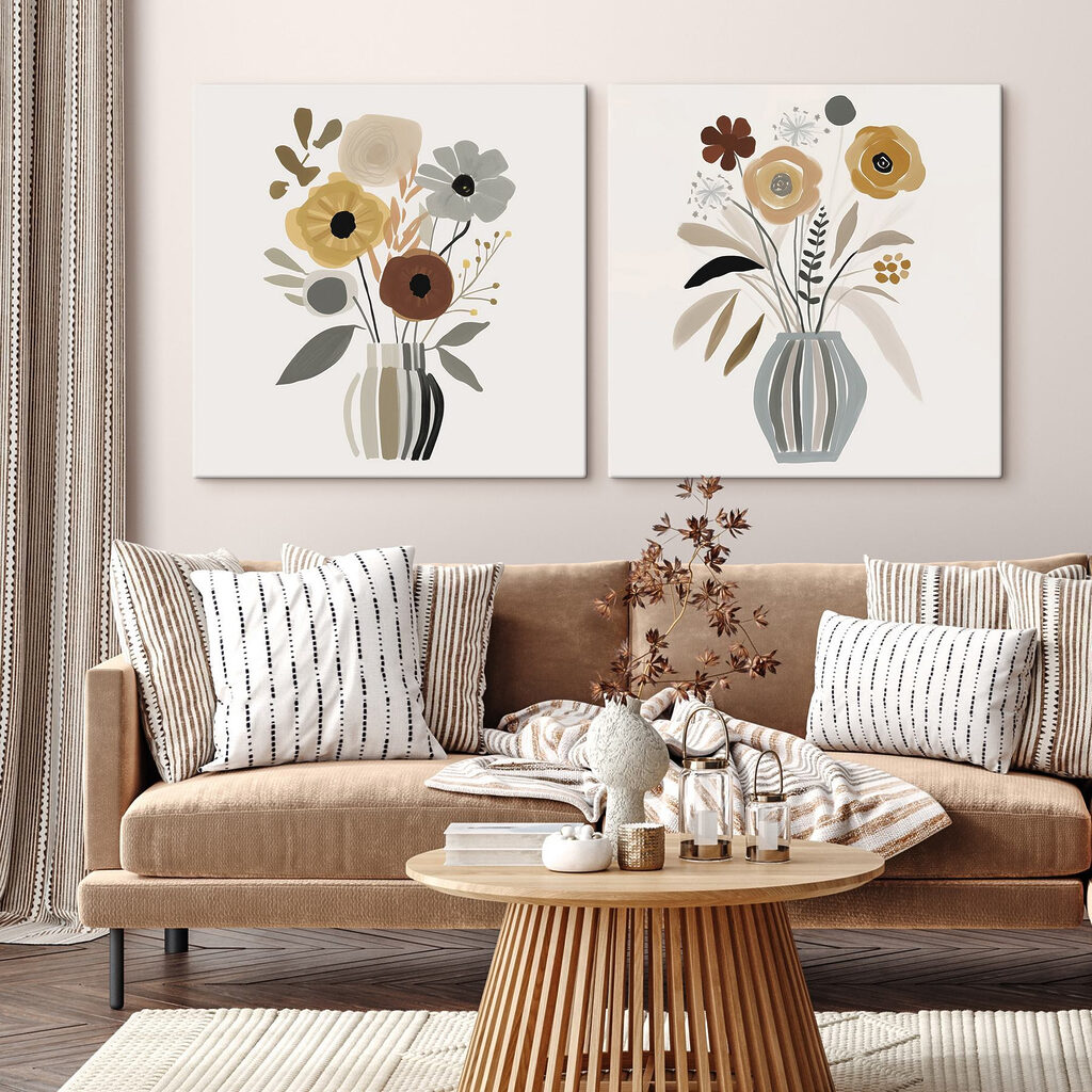 Painting of flowers in a vase Painting of flowers in a vase