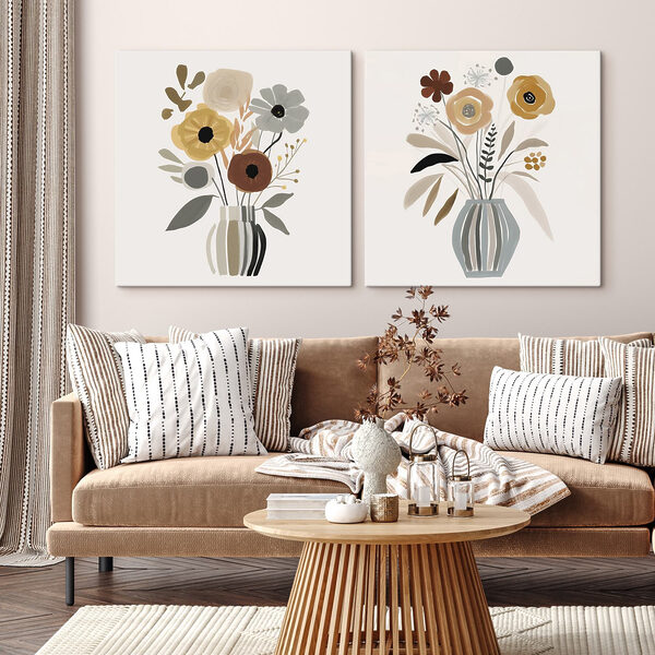 Painting of flowers in a vase Painting of flowers in a vase
