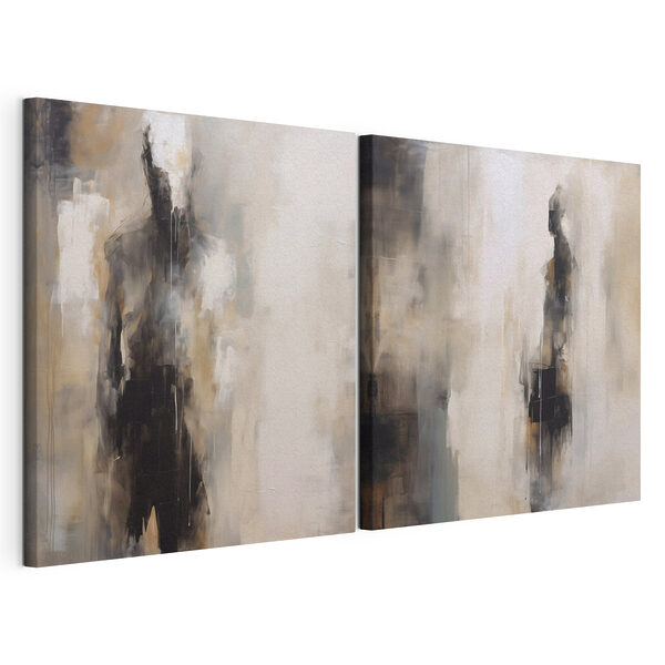Impression sur toile modulaire Figures abstraites aux tons discrets