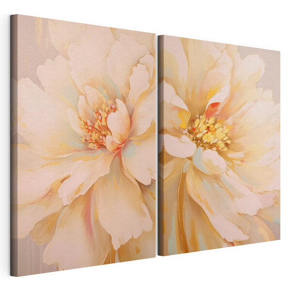 Impression sur toile modulaire Peinture représentant une fleur