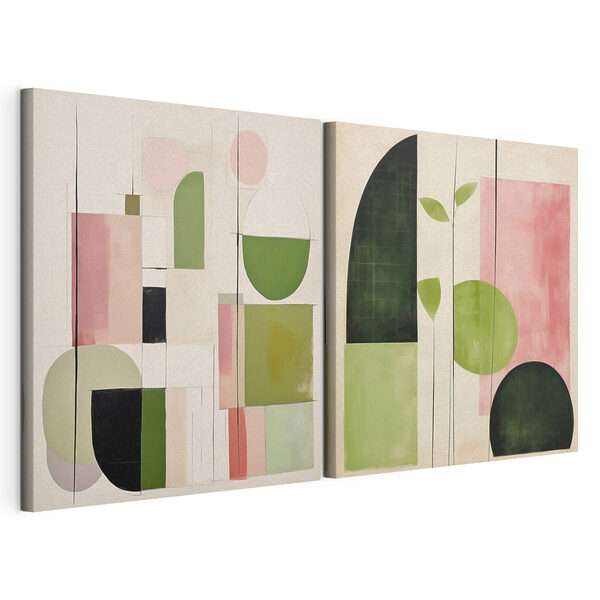 Deux œuvres d'art Impression sur toile modulaire Deux œuvres d'art