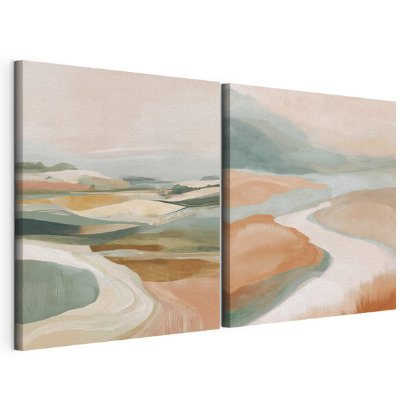 Impression sur toile modulaire Peinture représentant un paysage