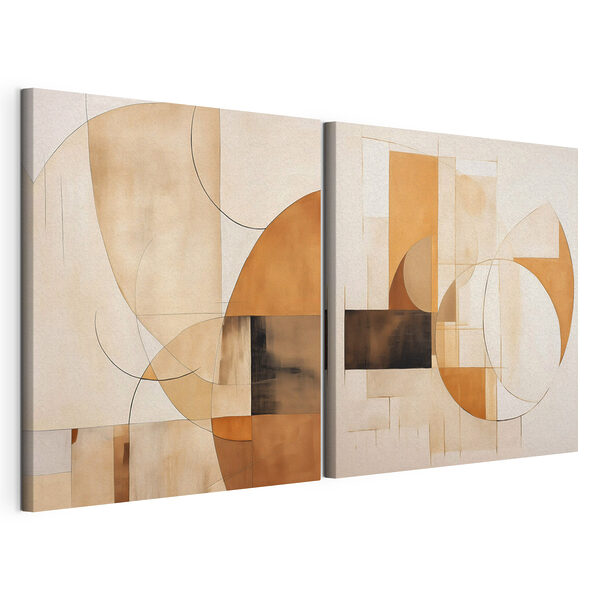 Impression sur toile modulaire Deux œuvres d'art