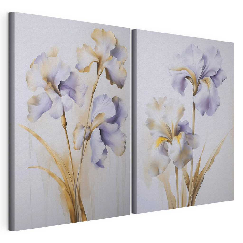 Elegant irises in soft hues