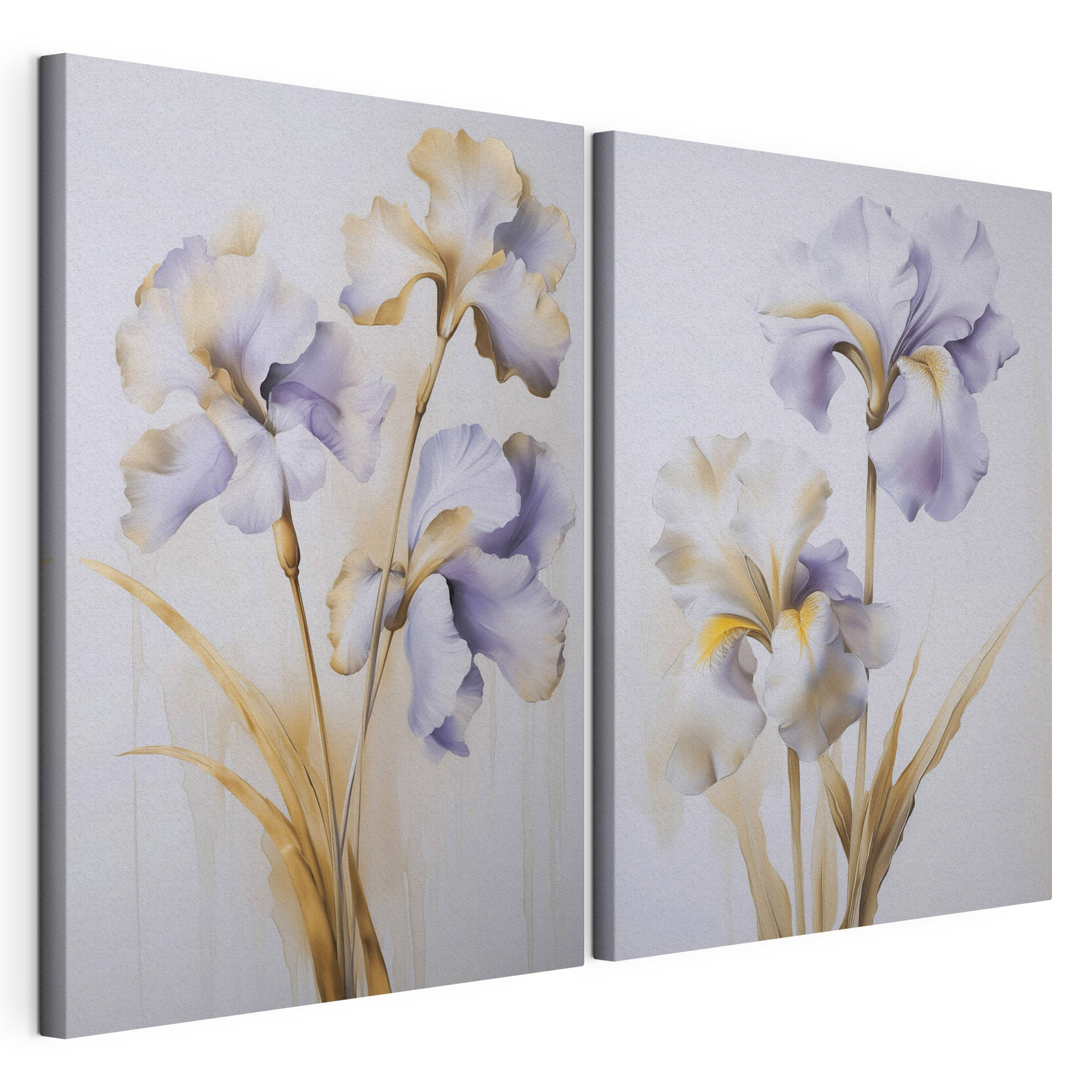Elegant irises in soft hues