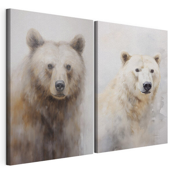 Impression sur toile modulaire Peinture représentant un ours