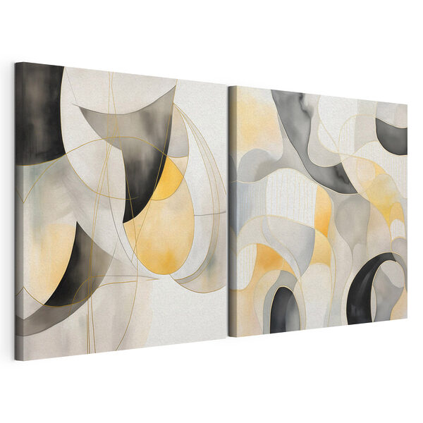 Impression sur toile modulaire Deux œuvres d'art