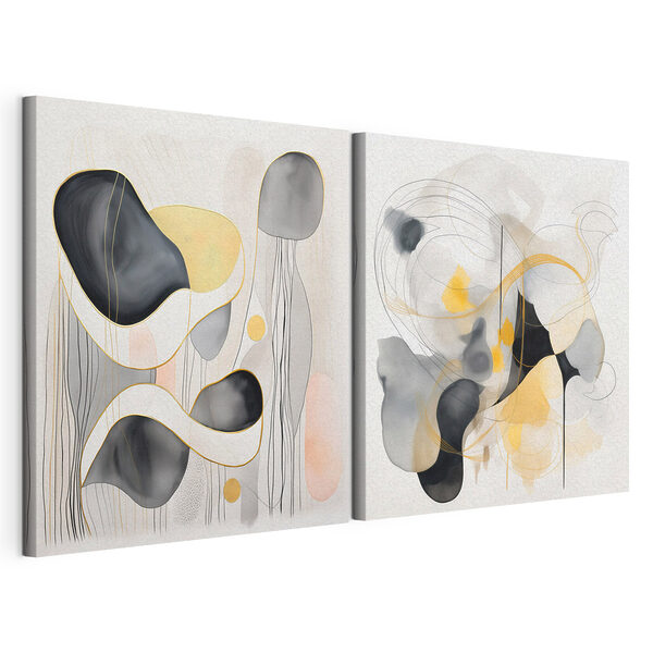 Impression sur toile modulaire Deux images d'œuvres d'art