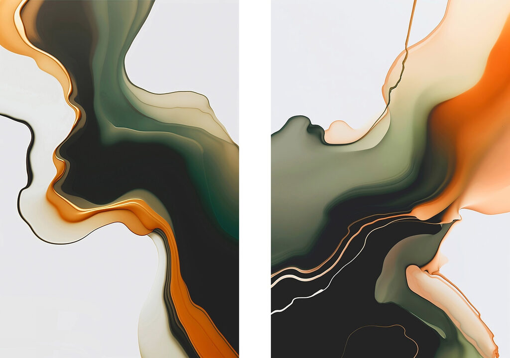 Flowing colors in harmonious patterns Flowing colors in harmonious patterns