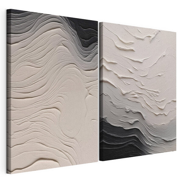 Des ondulations douces aux textures délicates Impression sur toile modulaire Des ondulations douces aux textures délicates