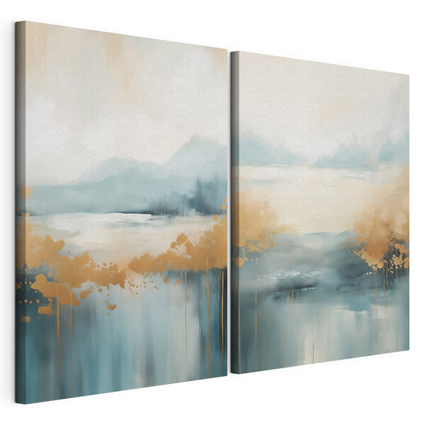 Impression sur toile modulaire Peinture représentant un paysage