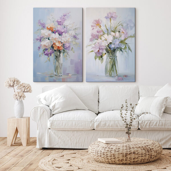 Painting of flowers in a vase