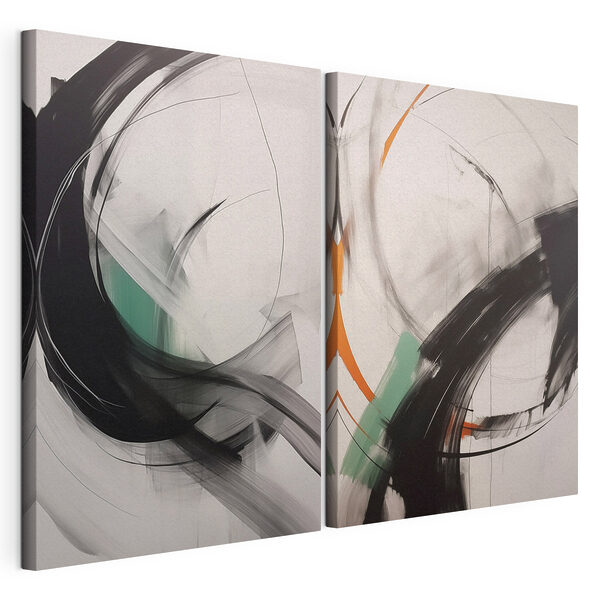 Dynamic strokes in monochrome harmony