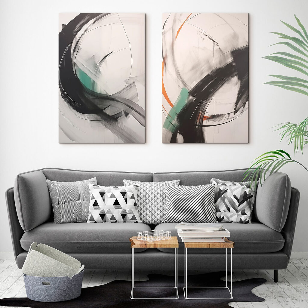 Dynamic strokes in monochrome harmony