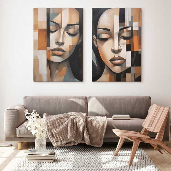 Two paintings of a woman Two paintings of a woman