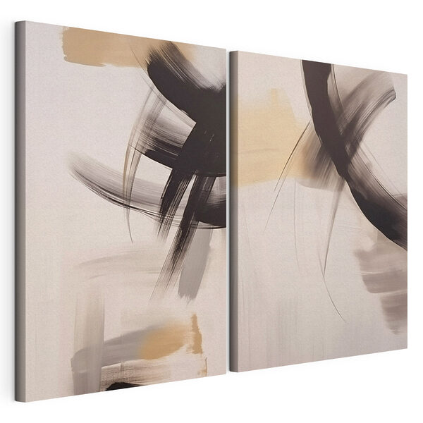 Deux œuvres d'art Impression sur toile modulaire Deux œuvres d'art