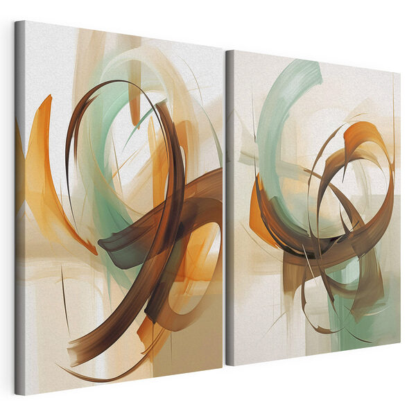 Des couleurs qui s'enchaînent dans un mouvement harmonieux Impression sur toile modulaire Des couleurs qui s'enchaînent dans un mouvement harmonieux