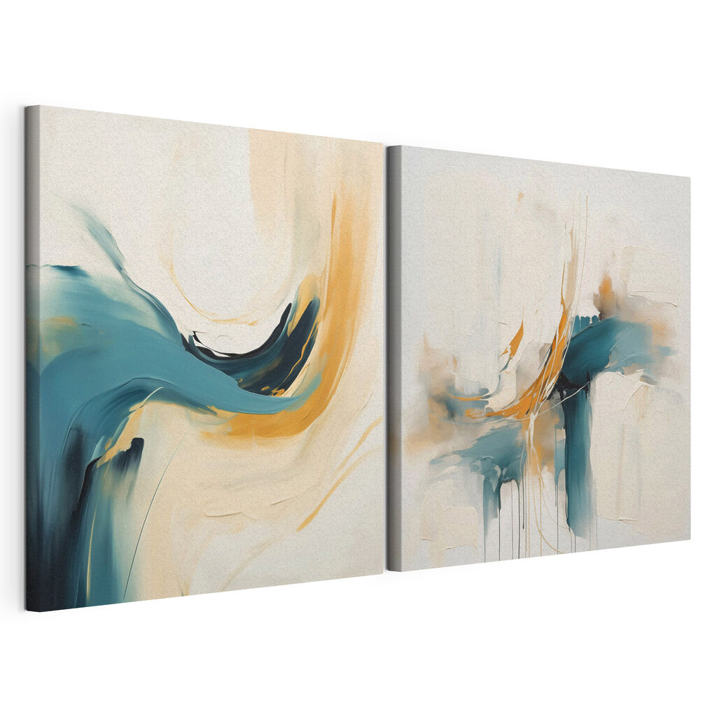 Two paintings of different colors Two paintings of different colors