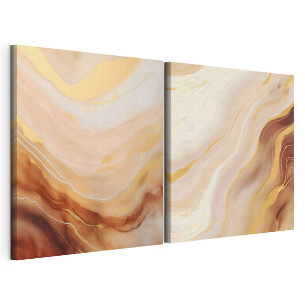Motifs fluides aux couleurs chaudes Impression sur toile modulaire Motifs fluides aux couleurs chaudes