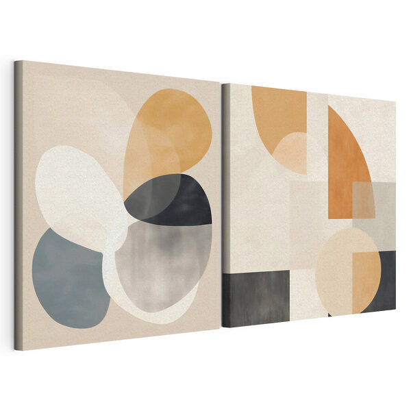 Deux œuvres d'art Impression sur toile modulaire Deux œuvres d'art