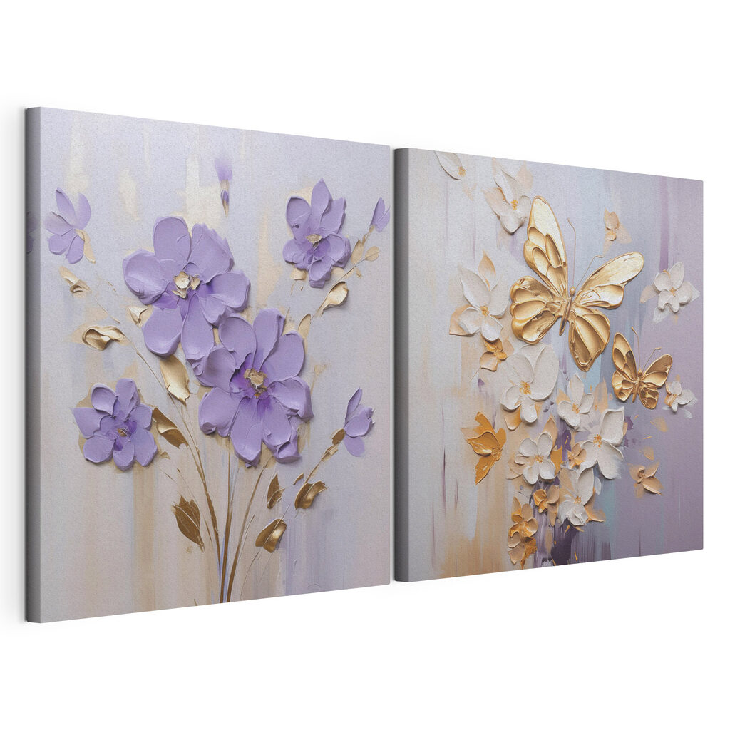 Painting of flowers and butterflies Painting of flowers and butterflies