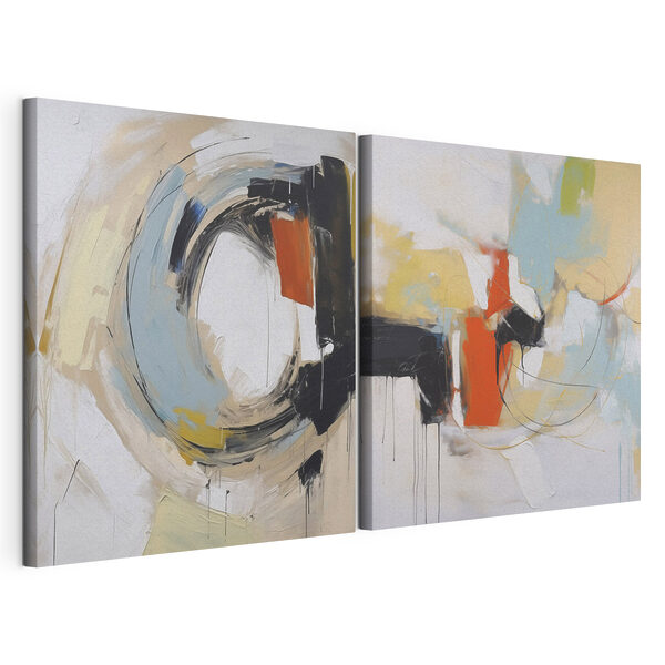 Impression sur toile modulaire Deux œuvres d'art