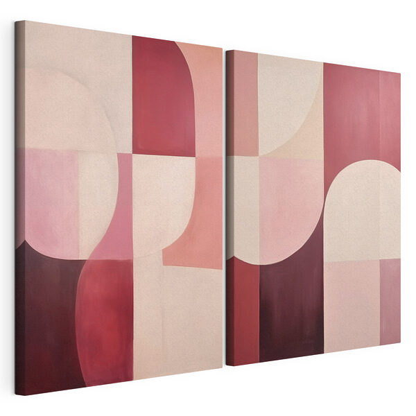 Impression sur toile modulaire Deux tableaux de couleurs différentes