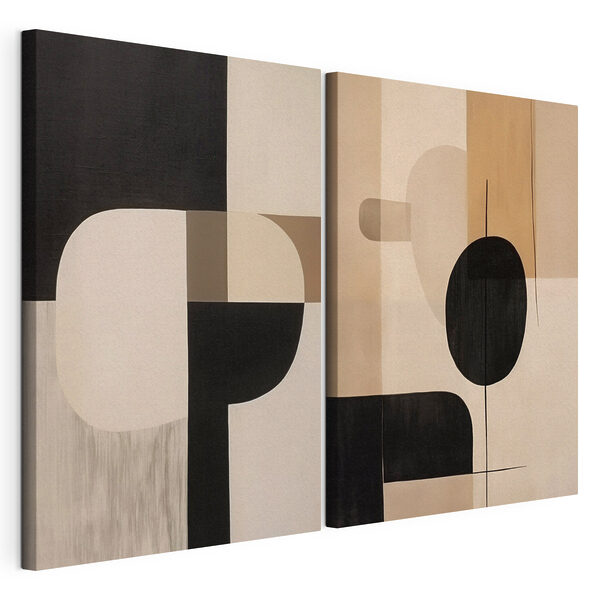 Deux œuvres d'art Impression sur toile modulaire Deux œuvres d'art