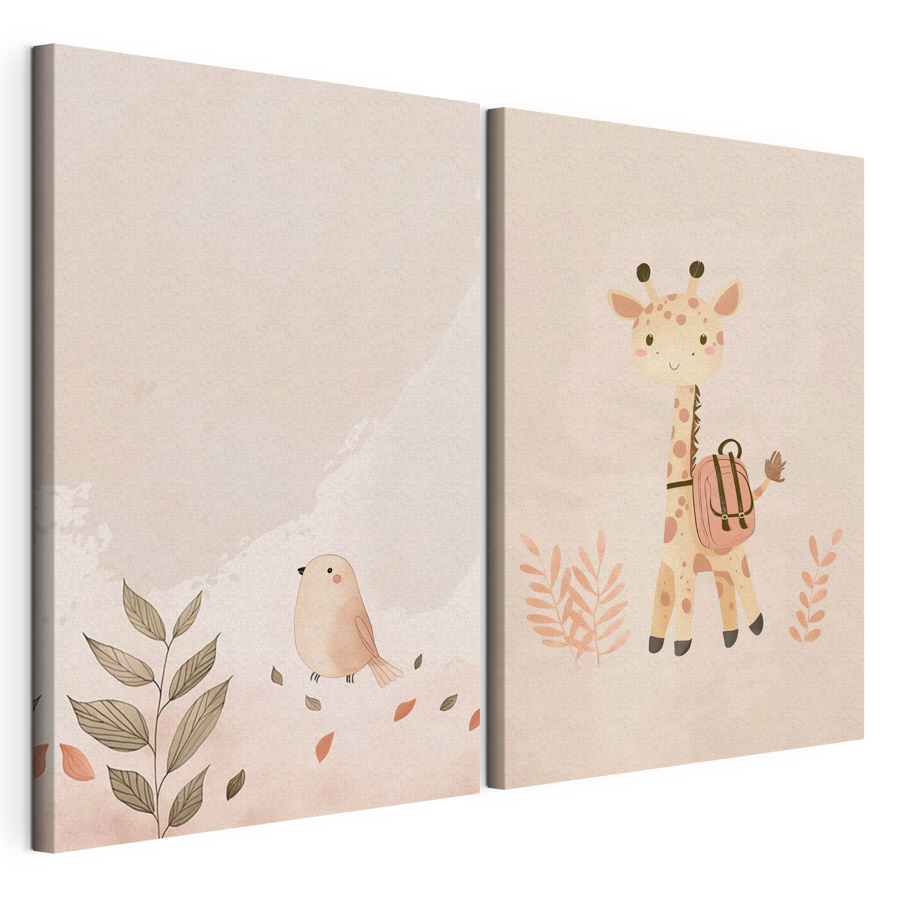 Giraffe and bird Giraffe and bird