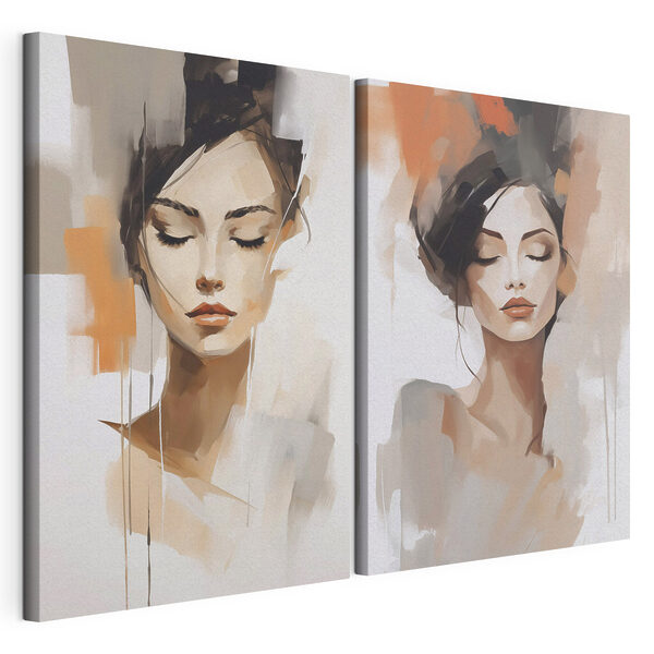 Tableau représentant une femme Impression sur toile modulaire Tableau représentant une femme