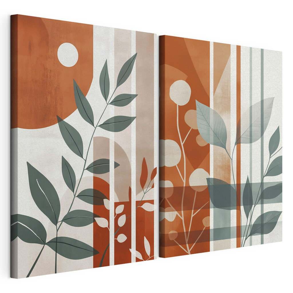 - Nature-inspired geometric artwork display