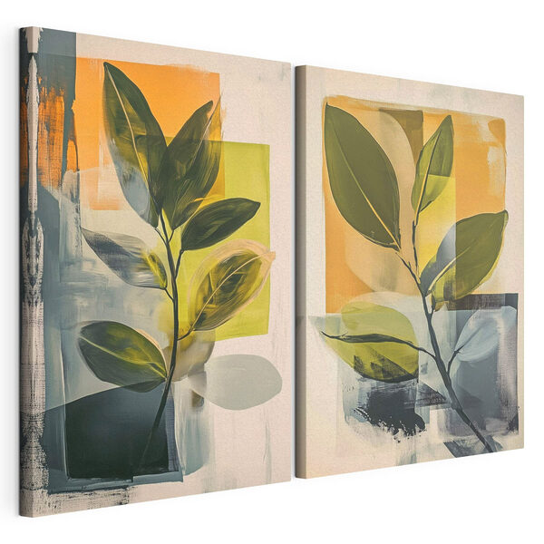 Peinture représentant une plante Impression sur toile modulaire Peinture représentant une plante