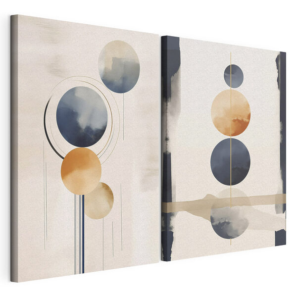 Deux œuvres d'art Impression sur toile modulaire Deux œuvres d'art