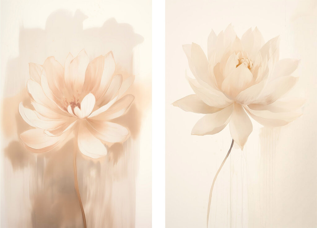 Elegant blossoms in soft hues Elegant blossoms in soft hues