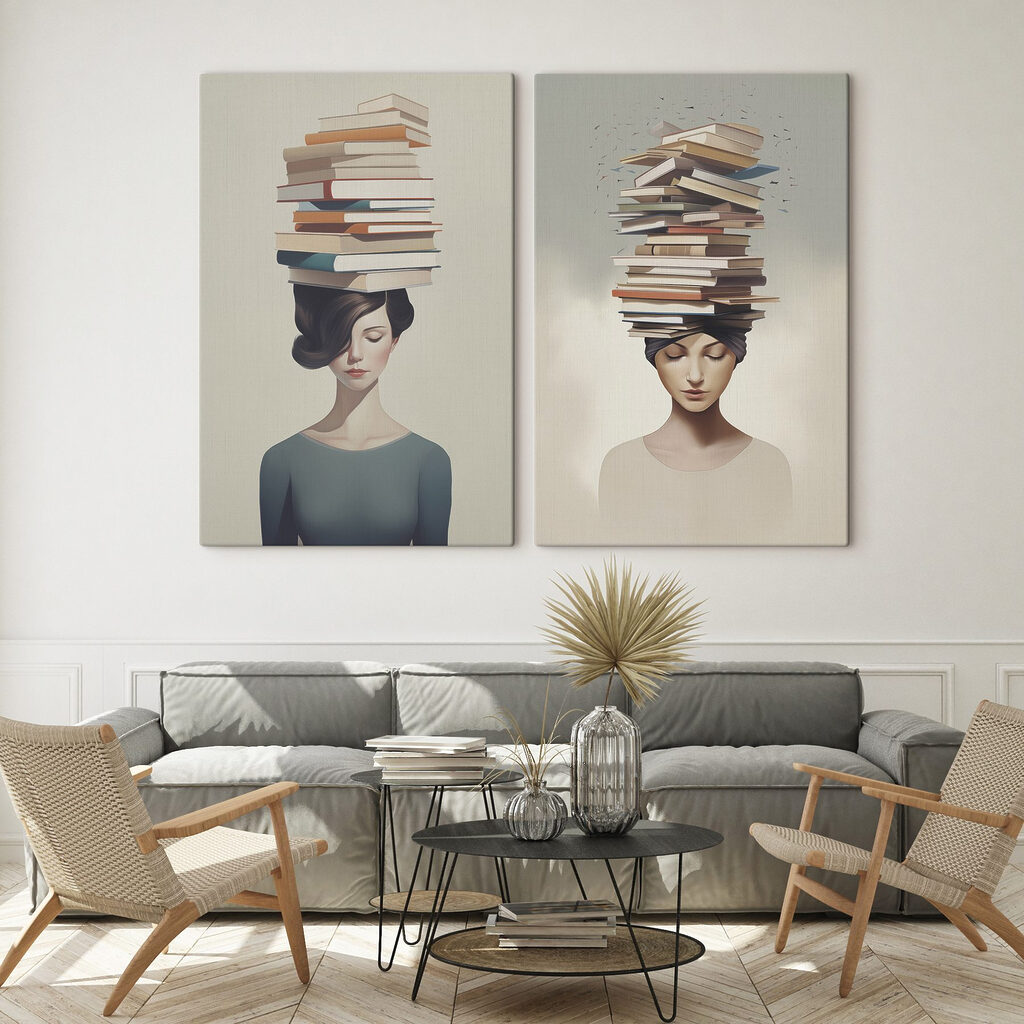 Woman with books on her head Woman with books on her head