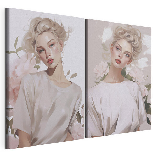 Collage représentant une femme Impression sur toile modulaire Collage représentant une femme