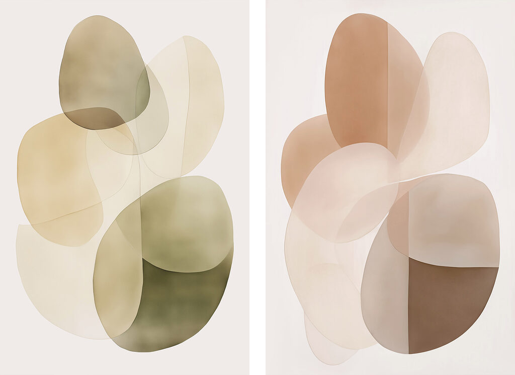 Soft shapes in harmonious tones Soft shapes in harmonious tones