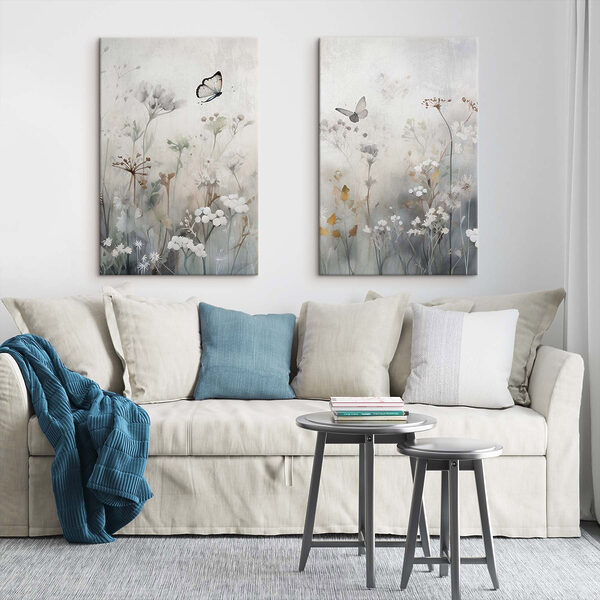 Painting of flowers and butterflies Painting of flowers and butterflies