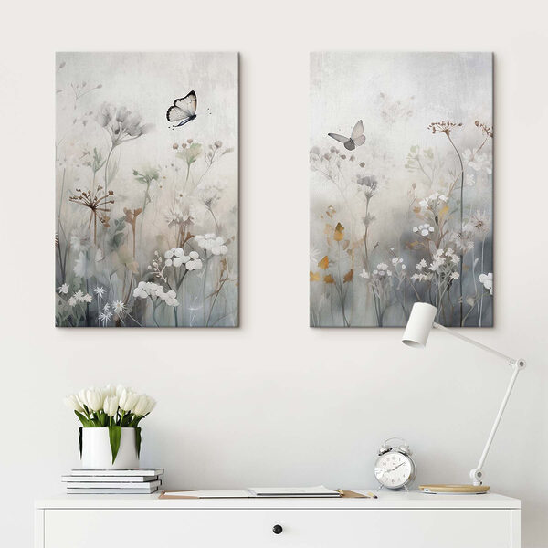 Painting of flowers and butterflies Painting of flowers and butterflies