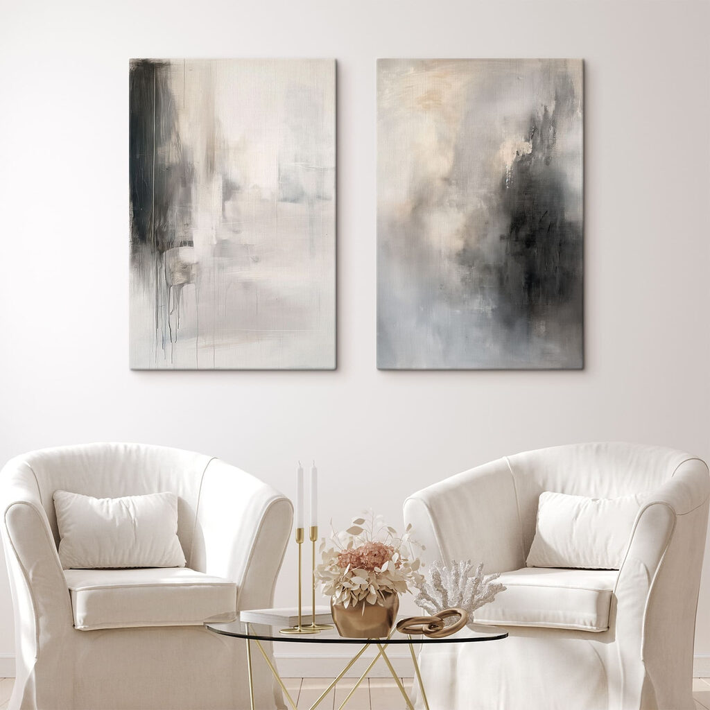 Painting of a person in a white suit