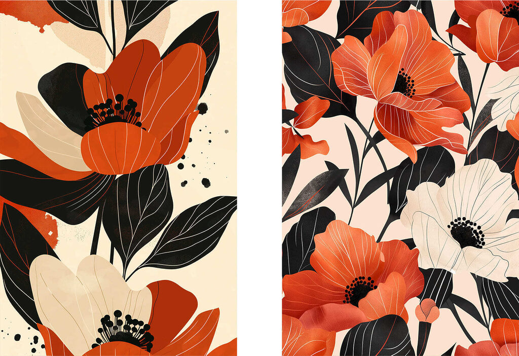 Vibrant blooms in contrasting shades Vibrant blooms in contrasting shades