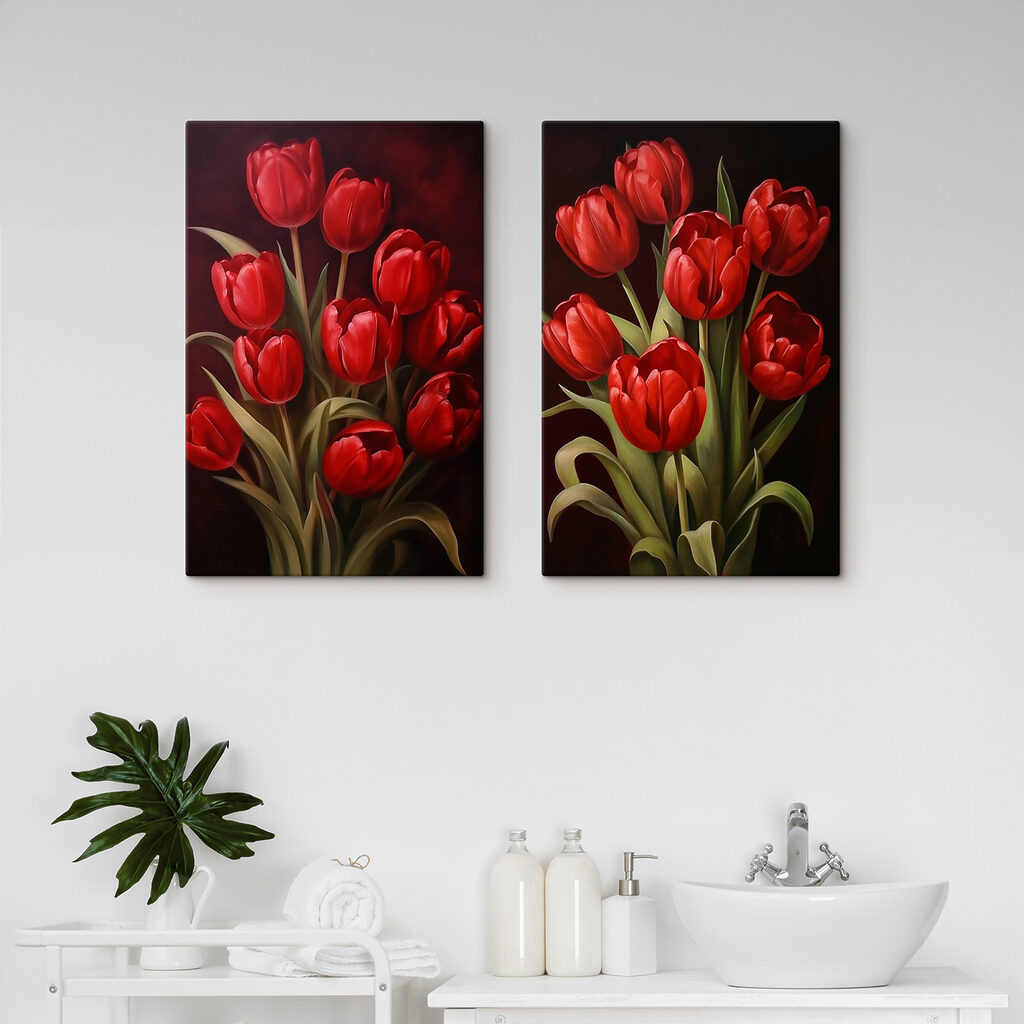 Captivating red tulips in bloom Captivating red tulips in bloom