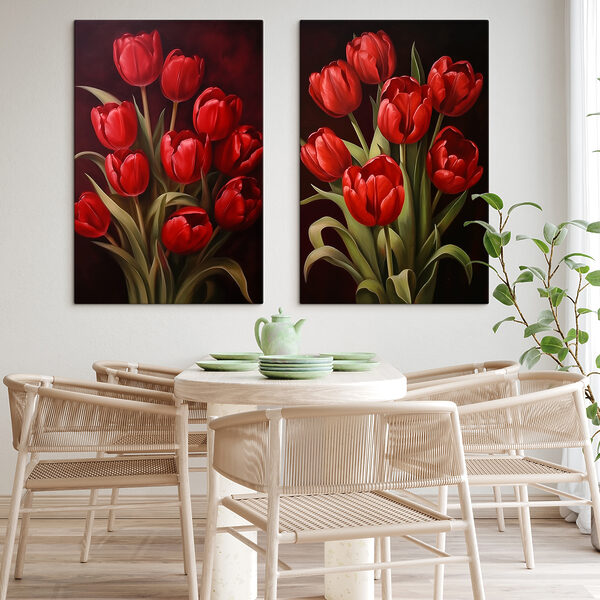 Captivating red tulips in bloom Captivating red tulips in bloom